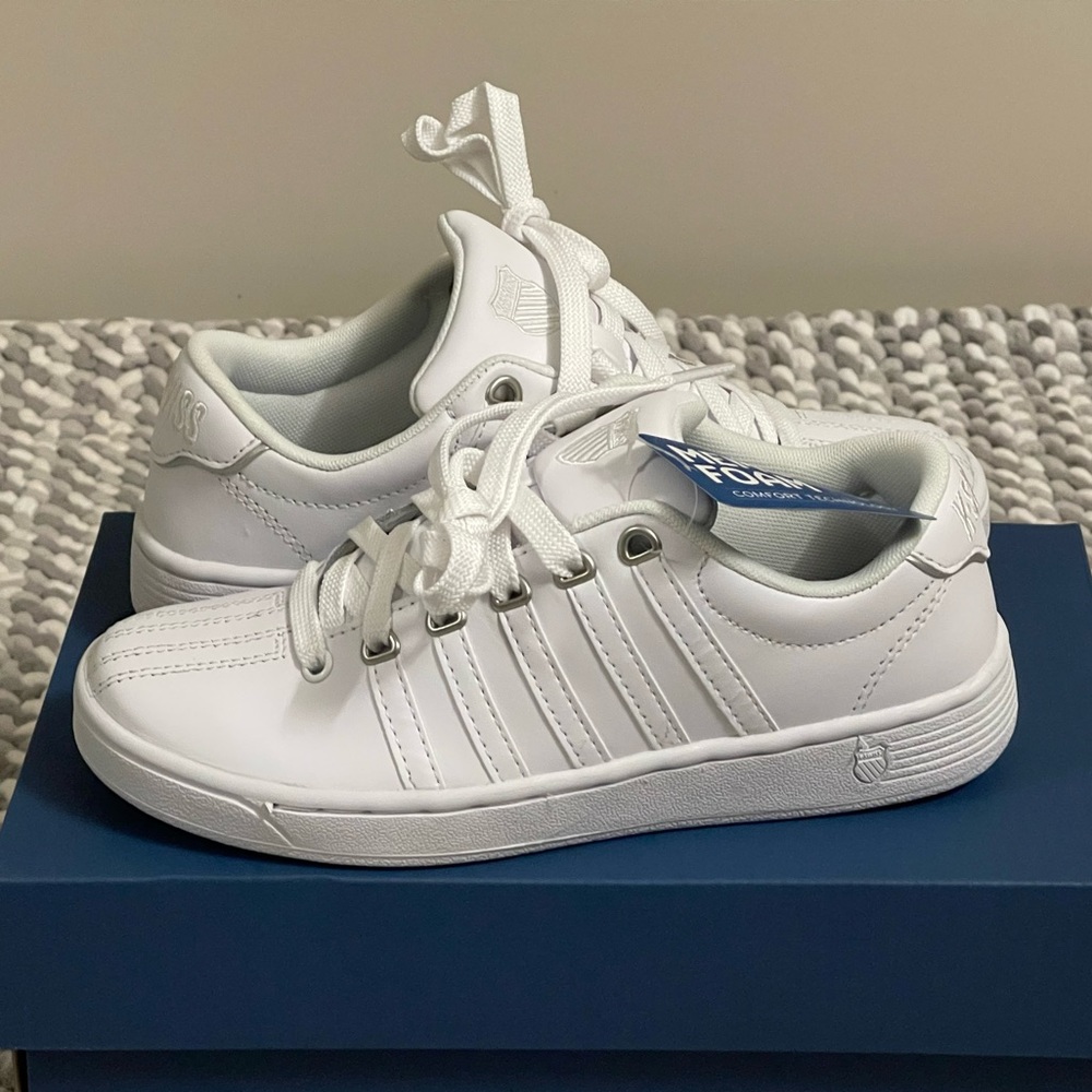 New K-Swiss Classic White Sneakers - Size 5